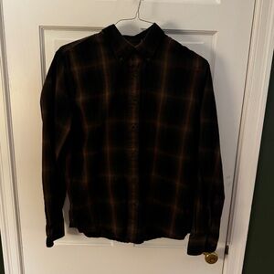 Banana Republic Black and Brown Casual Button Down Shirt
